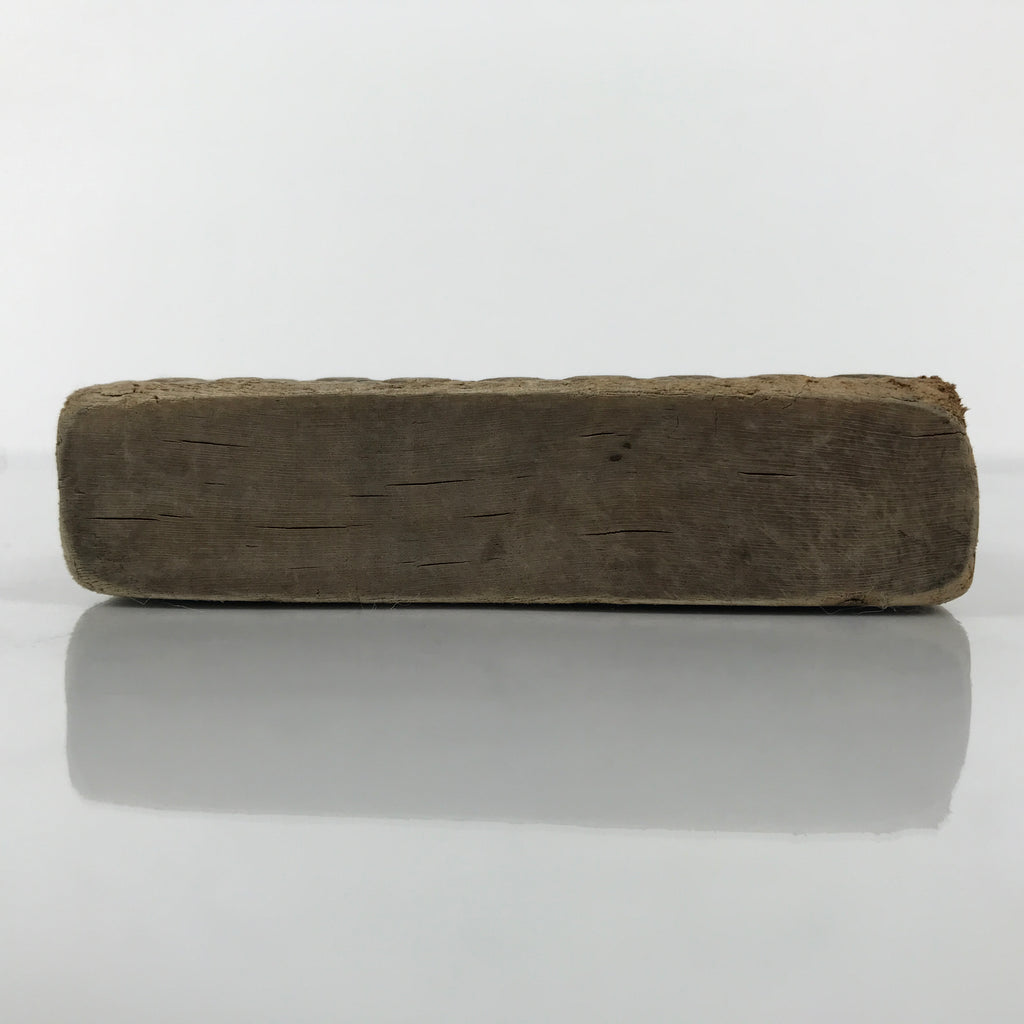Japanese Wood Carved Kashigata Cake Mold Wagashi Line Pattern Back Plate Kg775