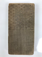 Japanese Wood Carved Kashigata Cake Mold Wagashi Line Pattern Back Plate Kg775