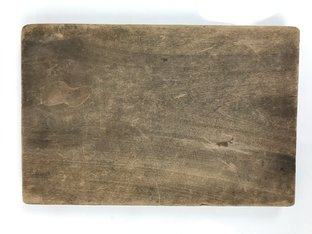 Japanese Wood Carved Kashigata Cake Mold Wagashi Lotus Leaf Back Plate Kg752
