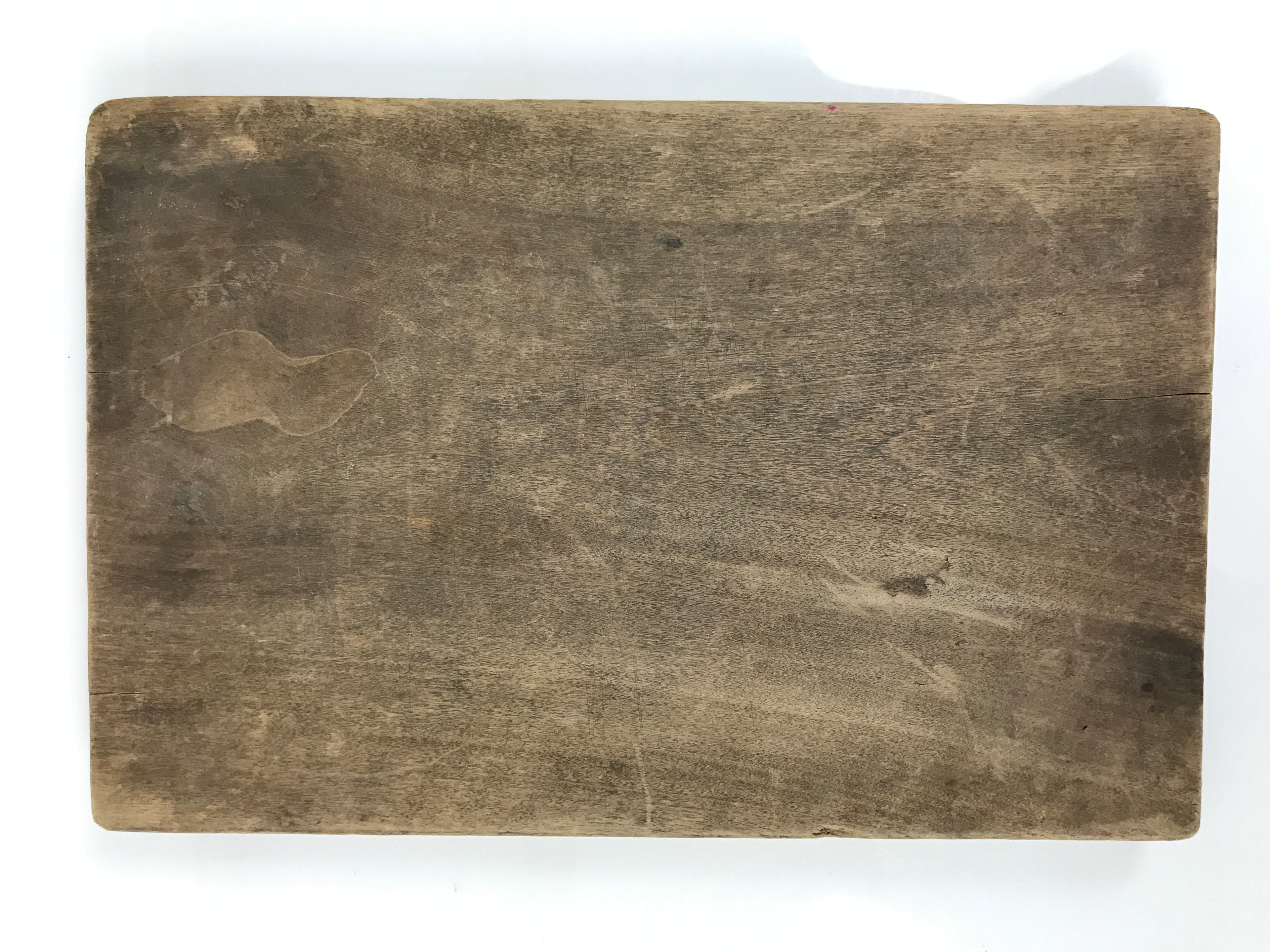 Japanese Wood Carved Kashigata Cake Mold Wagashi Lotus Leaf Back Plate Kg752