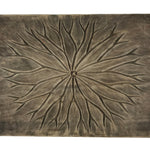 Japanese Wood Carved Kashigata Cake Mold Wagashi Lotus Leaf Back Plate Kg752