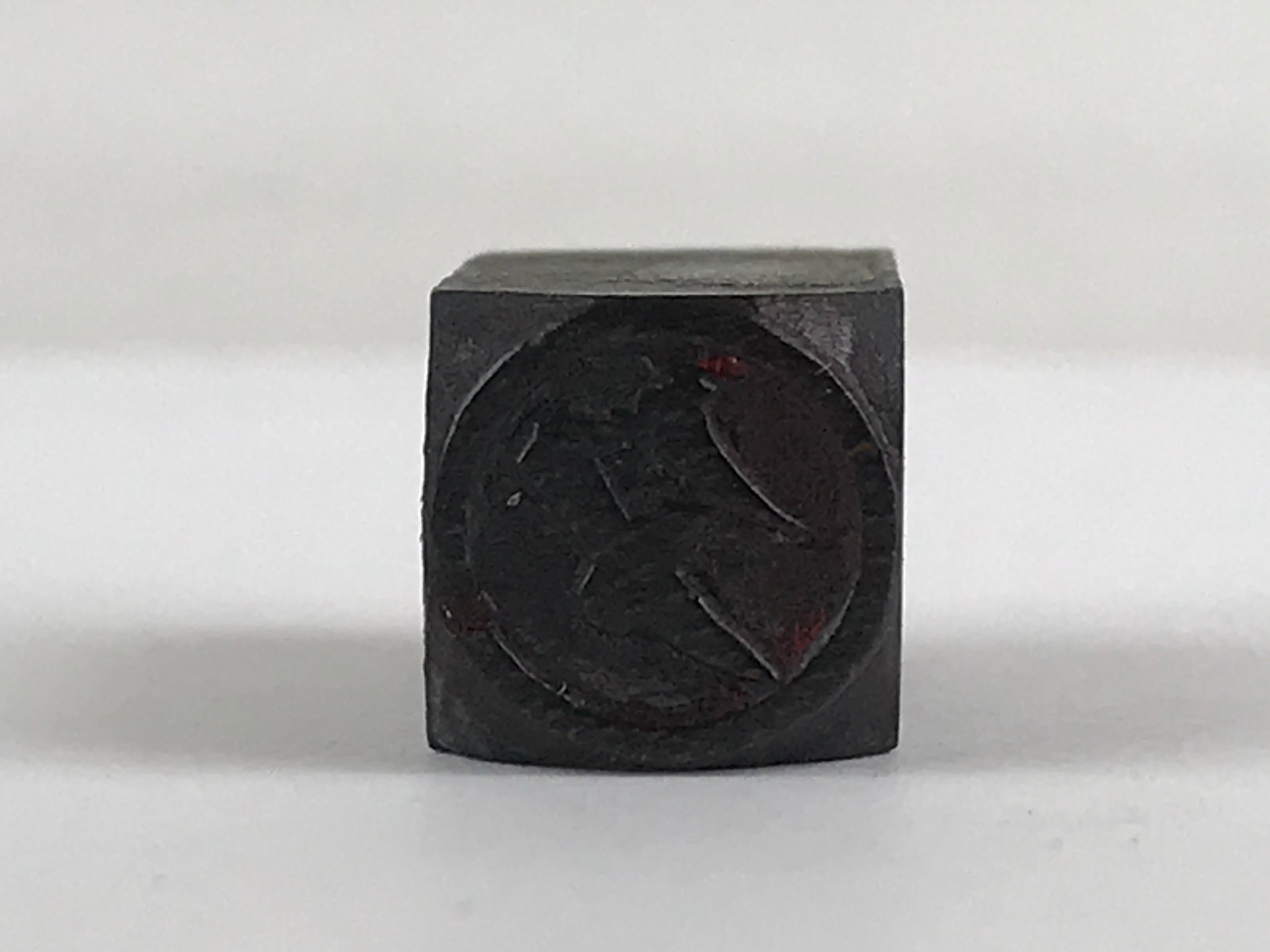 Japanese Wood Carving Stamp Hanko Inkan Vtg Seal Initial Company Logo Ta HS134