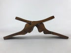 Japanese Wood Foldable Pillow Vtg Neck Rest Geisha Takamakura Dark Brown JK595