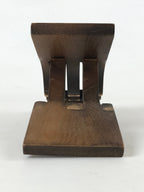 Japanese Wood Foldable Pillow Vtg Neck Rest Geisha Takamakura Dark Brown JK595