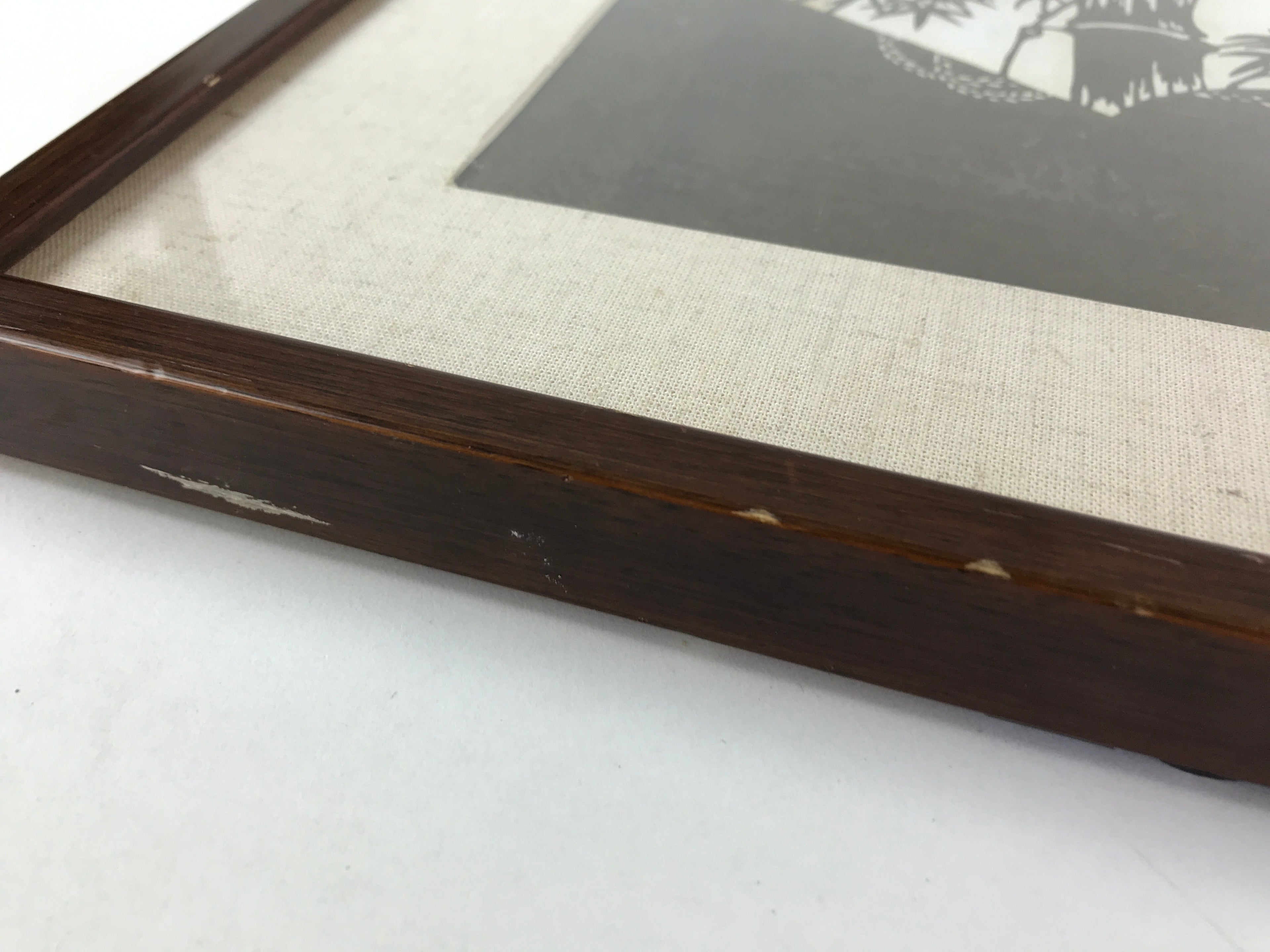 Japanese Wood Framed Ise Katagami Vtg Kimono Stencil Shochikubai Fans FR15