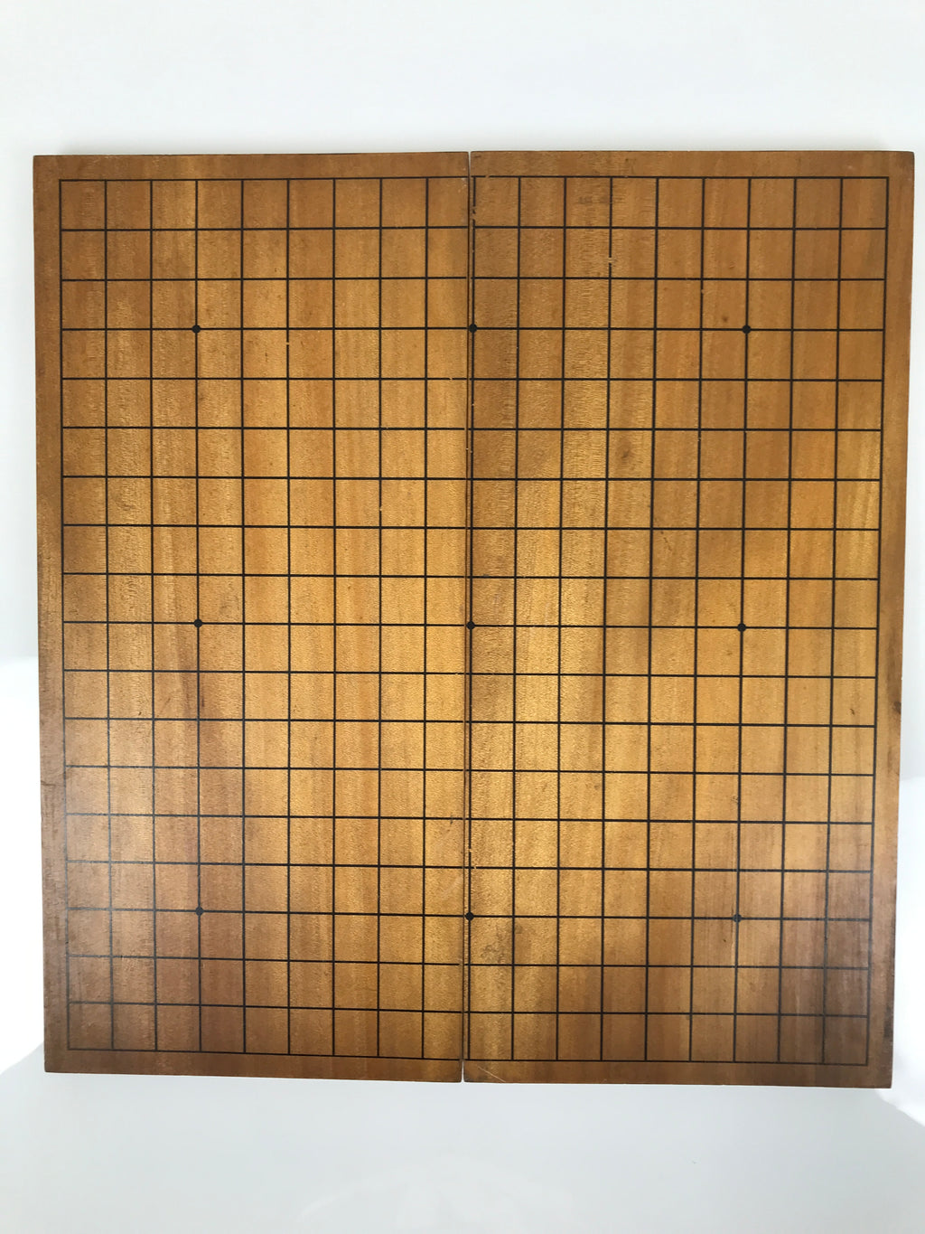 Japanese Wood Go Board Vtg Game Folding Goban Portable Igo 19X19 Grid GB102