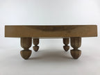 Japanese Wood Go Board Vtg Table Game Goban Leg Heso Igo 19X19 Grid GB81