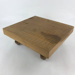 Japanese Wood Go Board Vtg Table Game Goban Leg Heso Igo 19X19 Grid GB81