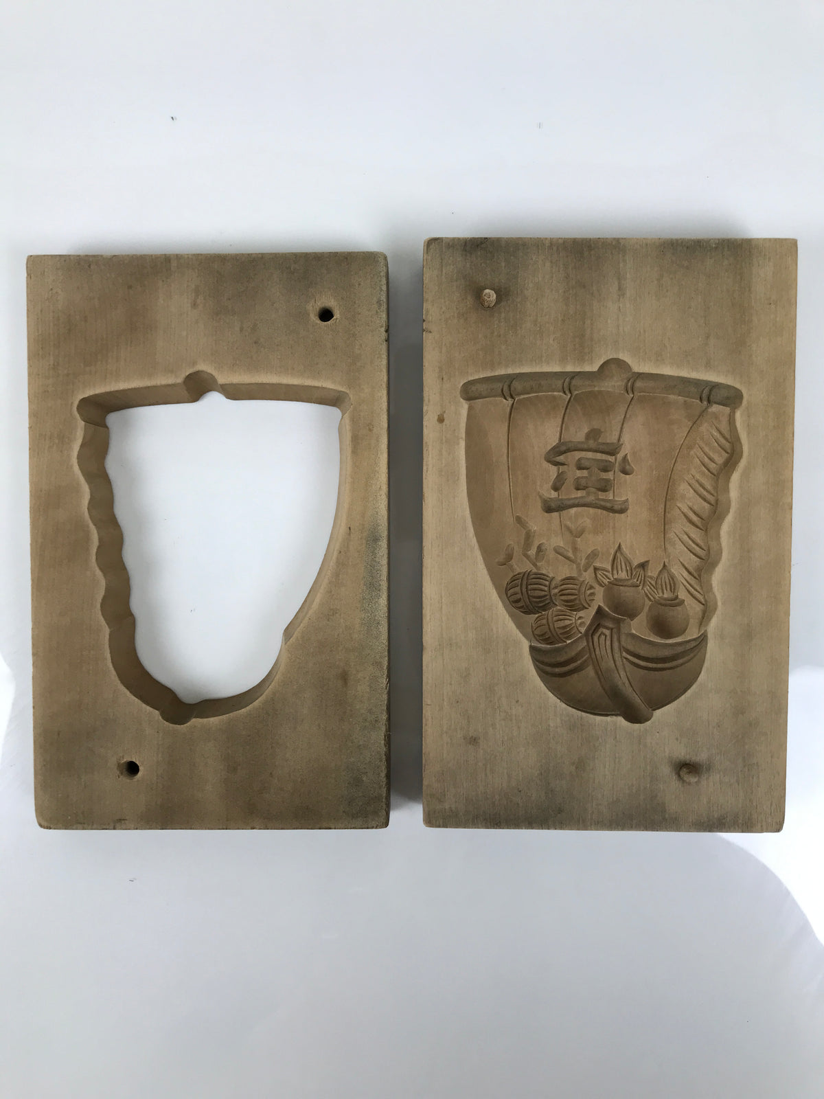 Japanese Wood Kashigata Cake Mold Sweet Wagashi 7 Lucky Gods Treasure Ship Kg772