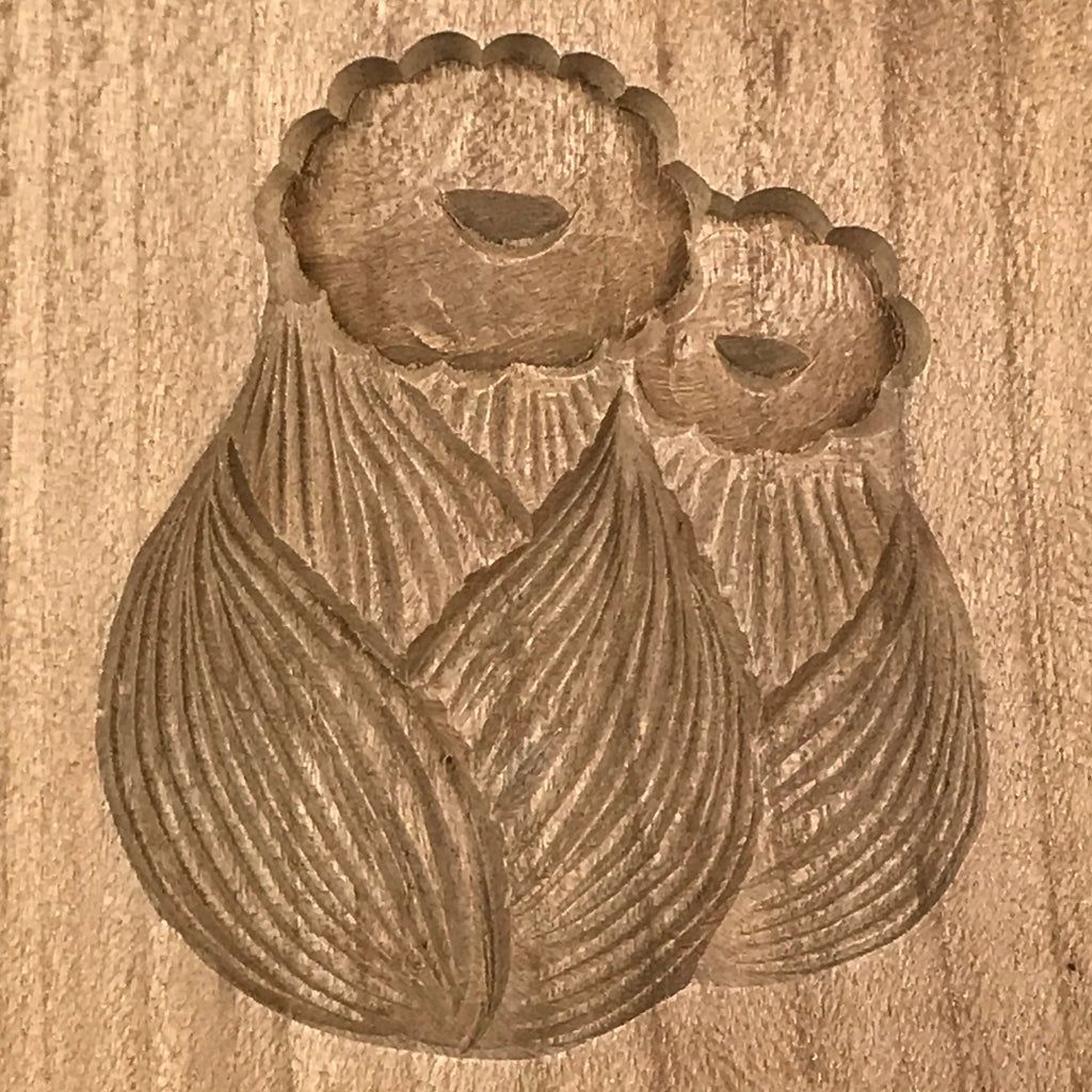 Japanese Wood Kashigata Cake Mold Sweet Wagashi Adonis Flower Fukujusou Kg801