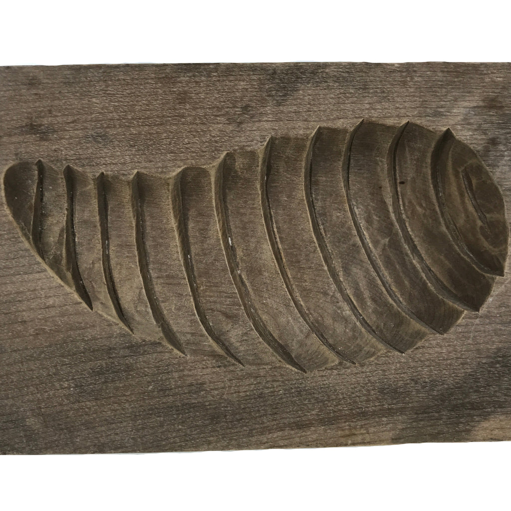 Japanese Wood Kashigata Cake Mold Vtg Sweet Wagashi Bamboo Shoot Takenoko Kg778