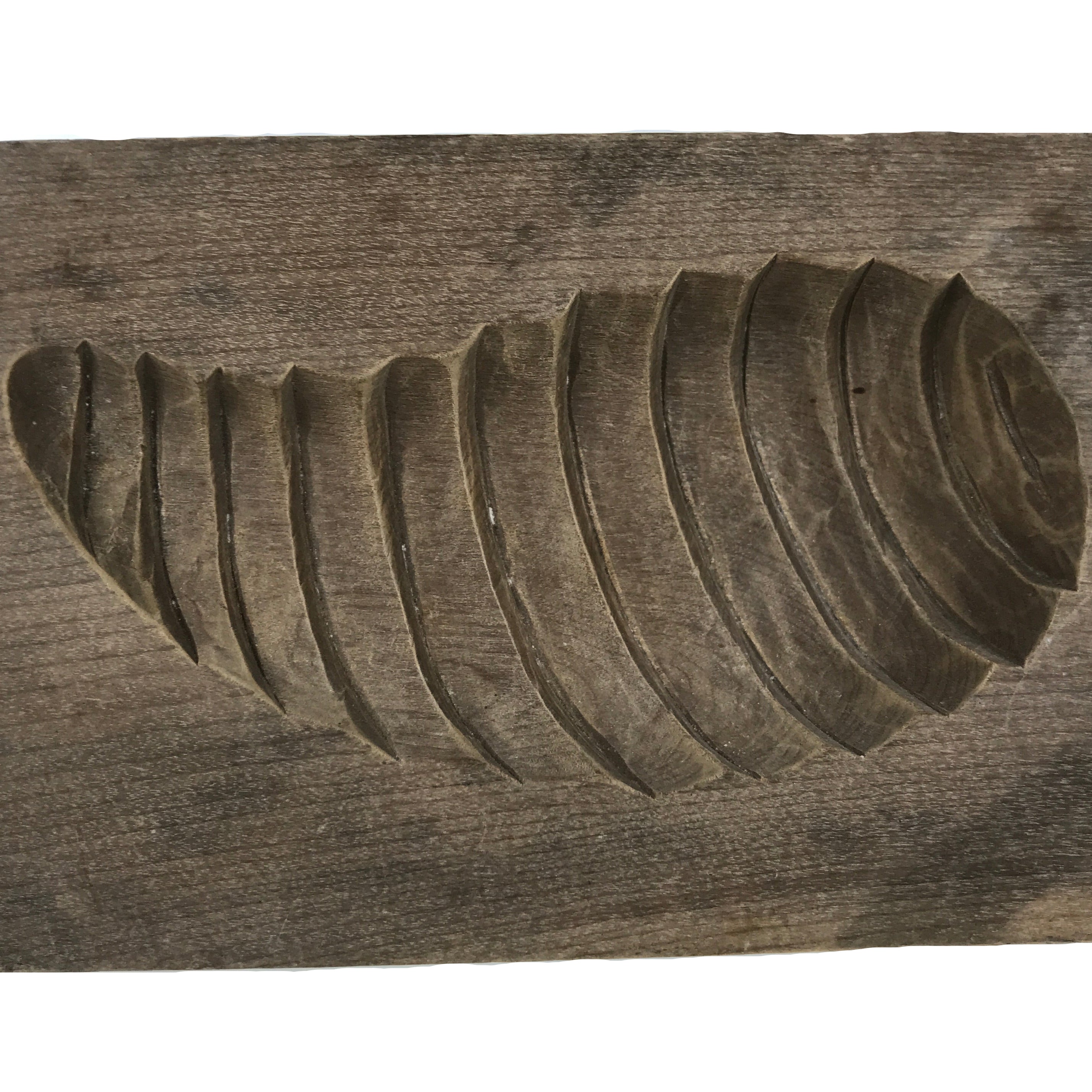 Japanese Wood Kashigata Cake Mold Vtg Sweet Wagashi Bamboo Shoot Takenoko Kg778