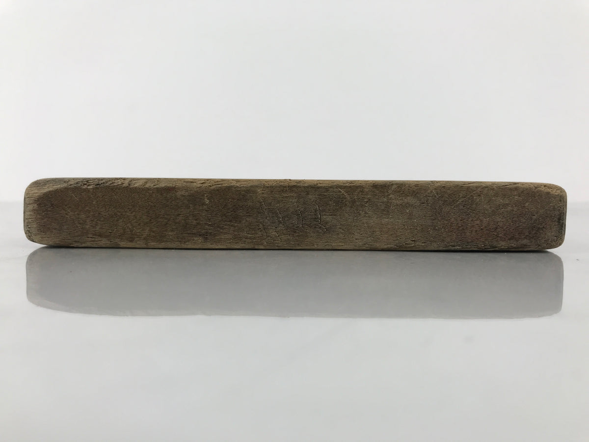 Japanese Wood Kashigata Cake Mold Vtg Sweet Wagashi Take Bamboo Back Plate Kg783