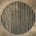 Japanese Wood Kashigata Cake Mold Vtg Sweet Wagashi Take Bamboo Back Plate Kg783