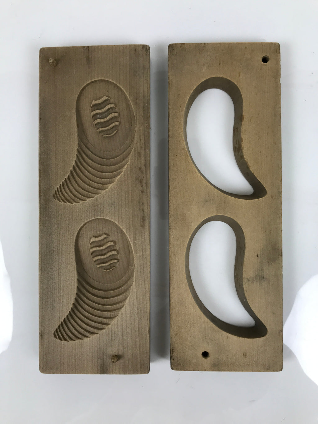 Japanese Wood Kashigata Cake Mold Vtg Sweet Wagashi Takenoko Bamboo Shoot Kg739