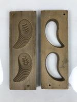 Japanese Wood Kashigata Cake Mold Vtg Sweet Wagashi Takenoko Bamboo Shoot Kg739