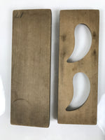 Japanese Wood Kashigata Cake Mold Vtg Sweet Wagashi Takenoko Bamboo Shoot Kg739