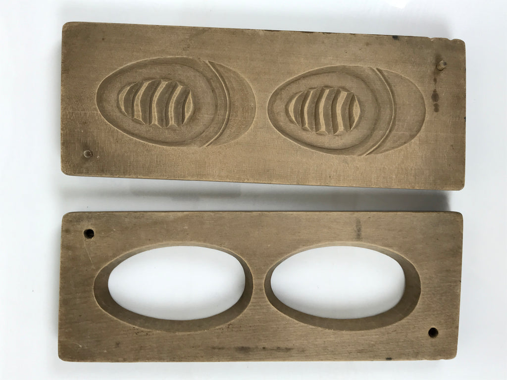 Japanese Wood Kashigata Cake Mold Vtg Sweet Wagashi Takenoko Bamboo Shoot Kg749