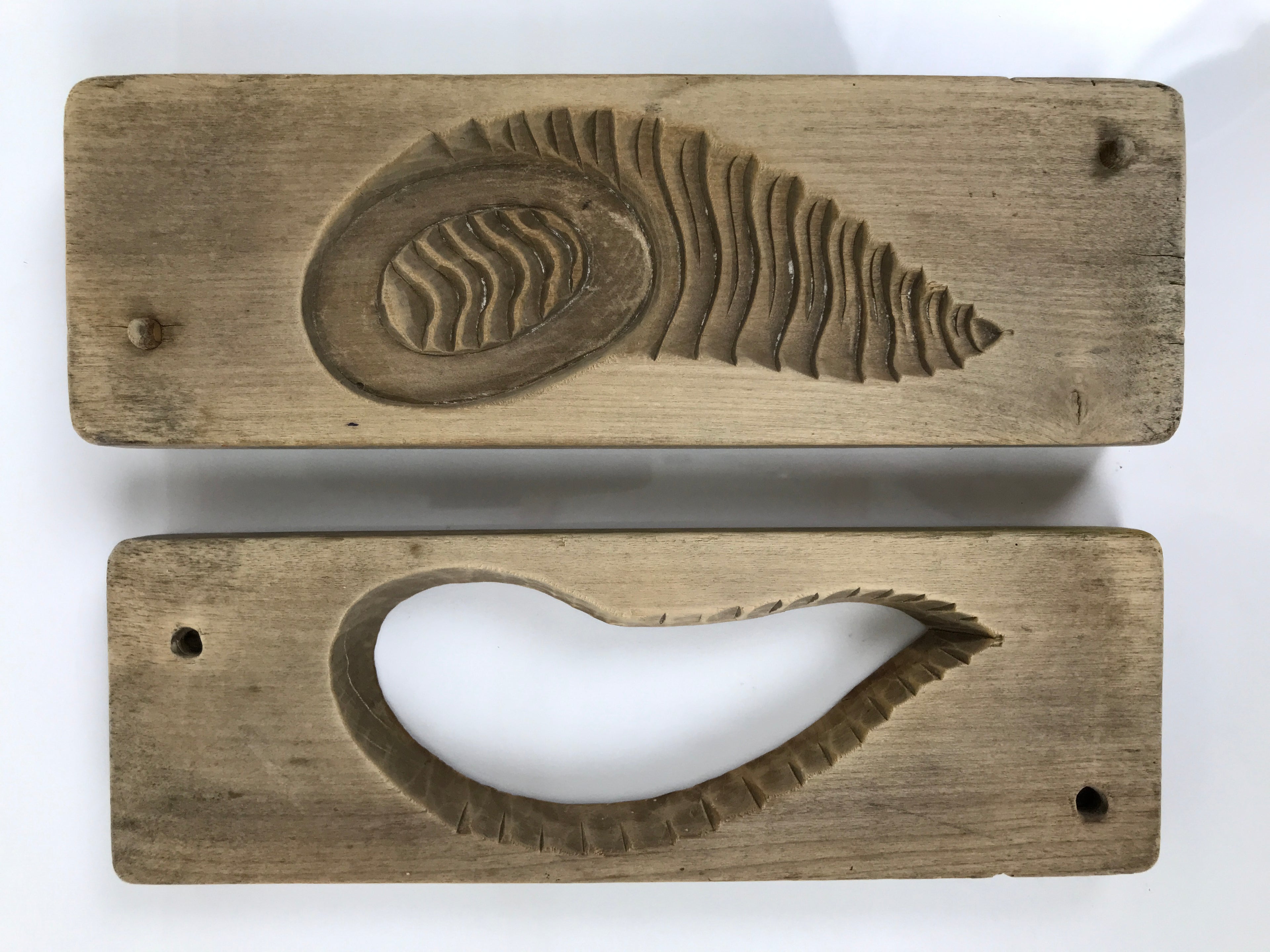 Japanese Wood Kashigata Cake Mold Vtg Sweet Wagashi Takenoko Bamboo Shoot Kg773