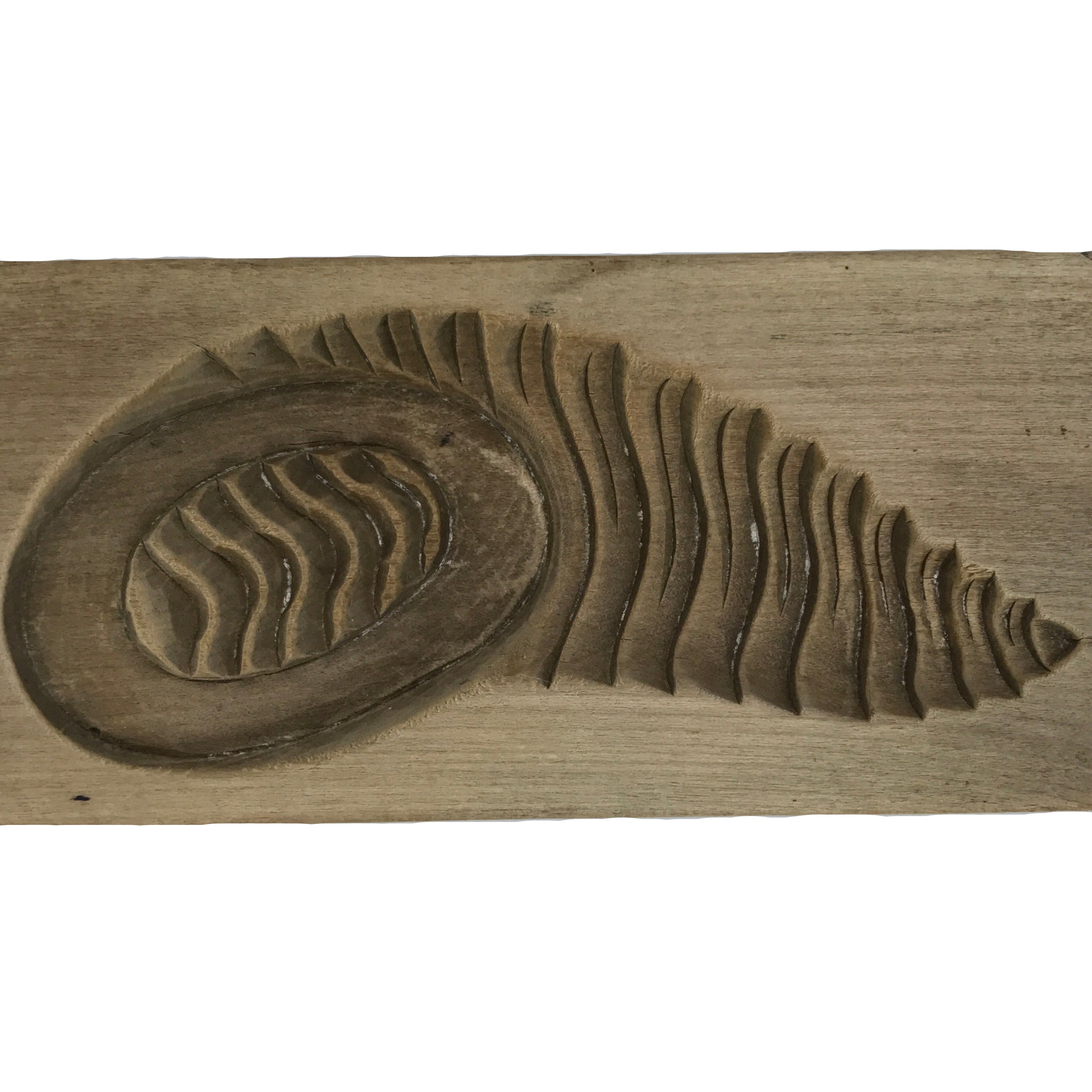 Japanese Wood Kashigata Cake Mold Vtg Sweet Wagashi Takenoko Bamboo Shoot Kg773