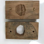 Japanese Wood Kashigata Cake Mold Vtg Wagashi Kayabuki Thatched Roof House Kg792