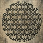 Japanese Wood Kashigata Cake Mold Vtg Wagashi Kikkou Hexagonal Back Plate Kg780