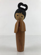 Japanese Wood Kokeshi Doll Figure Vtg Traditional Handmade Toy Kimono KF699