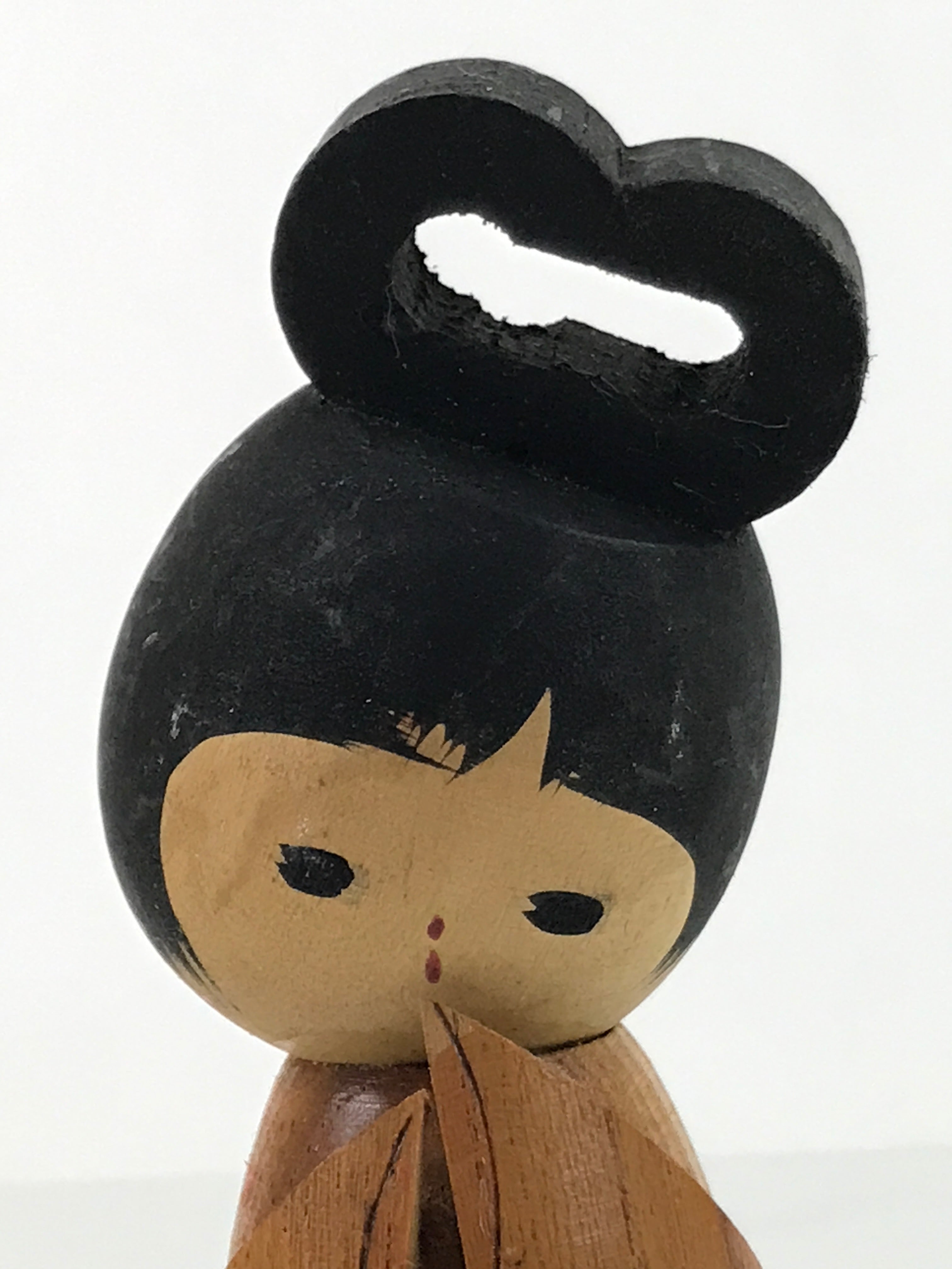 Japanese Wood Kokeshi Doll Figure Vtg Traditional Handmade Toy Kimono KF699