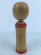 Japanese Wood Kokeshi Doll Figure Vtg Traditional Handmade Toy Red Floral KF688