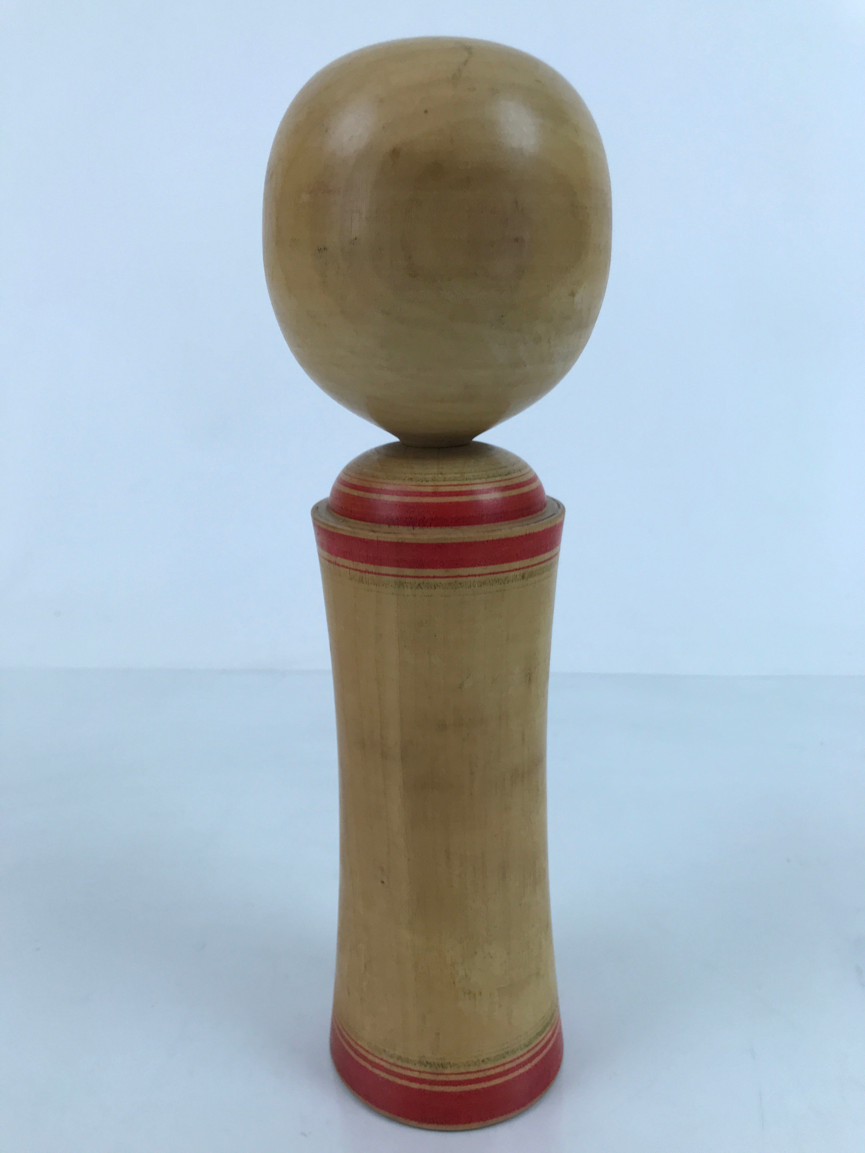 Japanese Wood Kokeshi Doll Figure Vtg Traditional Handmade Toy Red Floral KF688