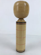 Japanese Wood Kokeshi Doll Figure Vtg Traditional Handmade Toy Red Flowers KF686