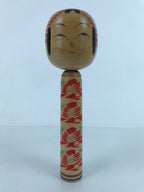 Japanese Wood Kokeshi Doll Figure Vtg Traditional Handmade Toy Red Green KF684