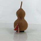 Japanese Wood Kokeshi Doll Hyotan Gourd Vtg Bird Sparrow Souvenir KF704