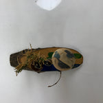 Japanese Wood Kokeshi Doll Vtg Bobblehead Fishing Traditional Toy Folk Art KF714