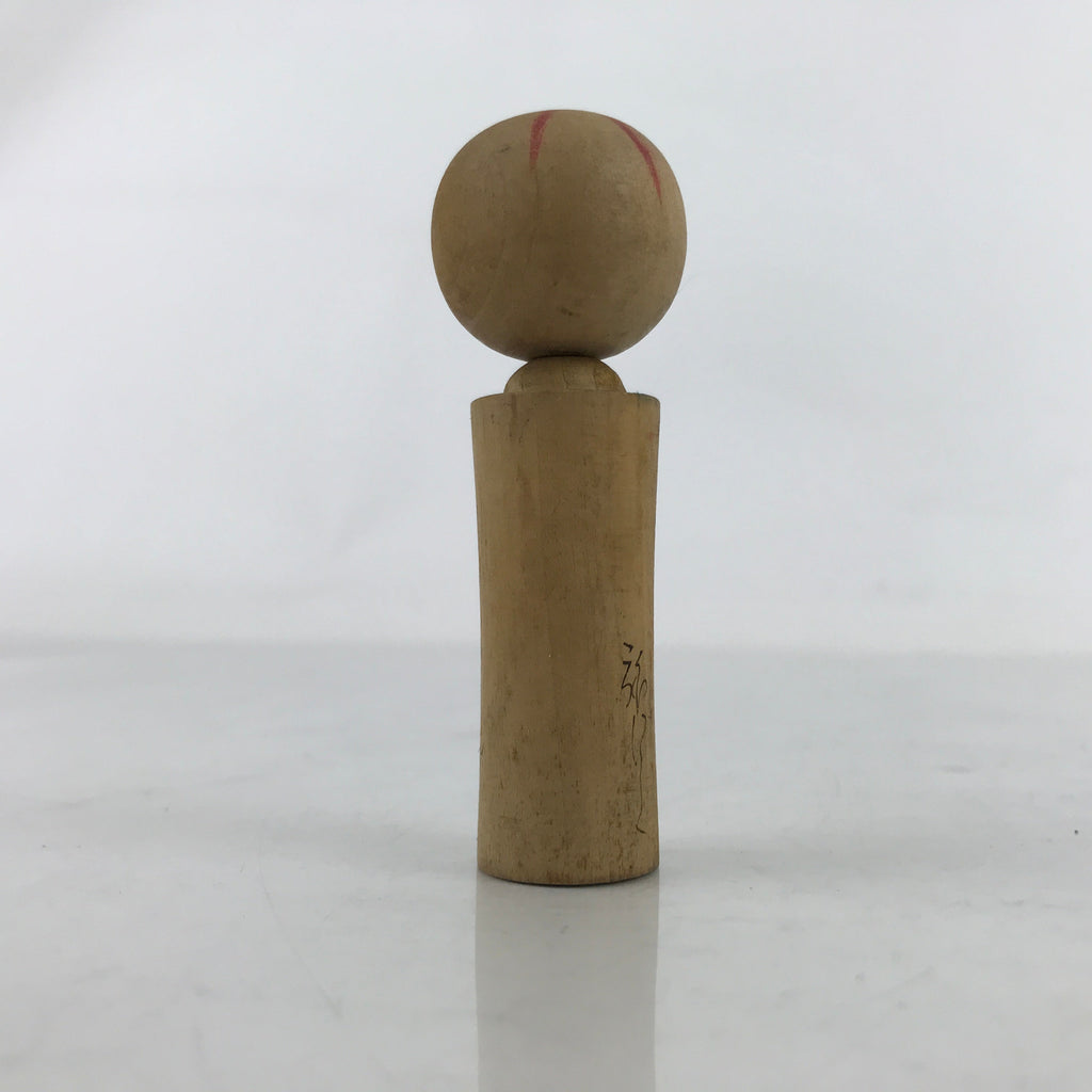 Japanese Wood Kokeshi Doll Vtg Bobblehead Flowers Bird Folk Art KF716