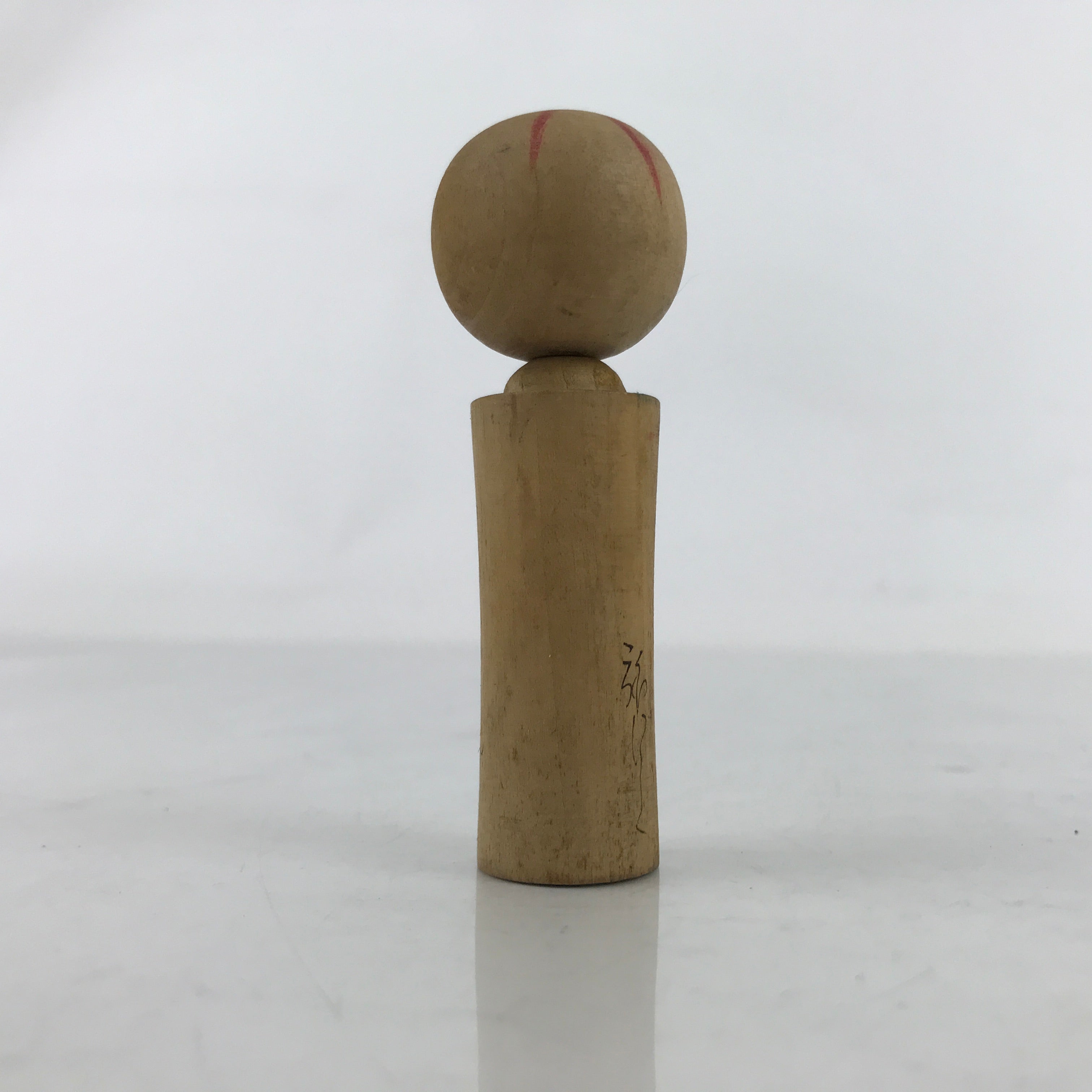 Japanese Wood Kokeshi Doll Vtg Bobblehead Flowers Bird Folk Art KF716