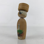 Japanese Wood Kokeshi Doll Vtg Bobblehead Lighthouse Watakanojima Folk Art KF715