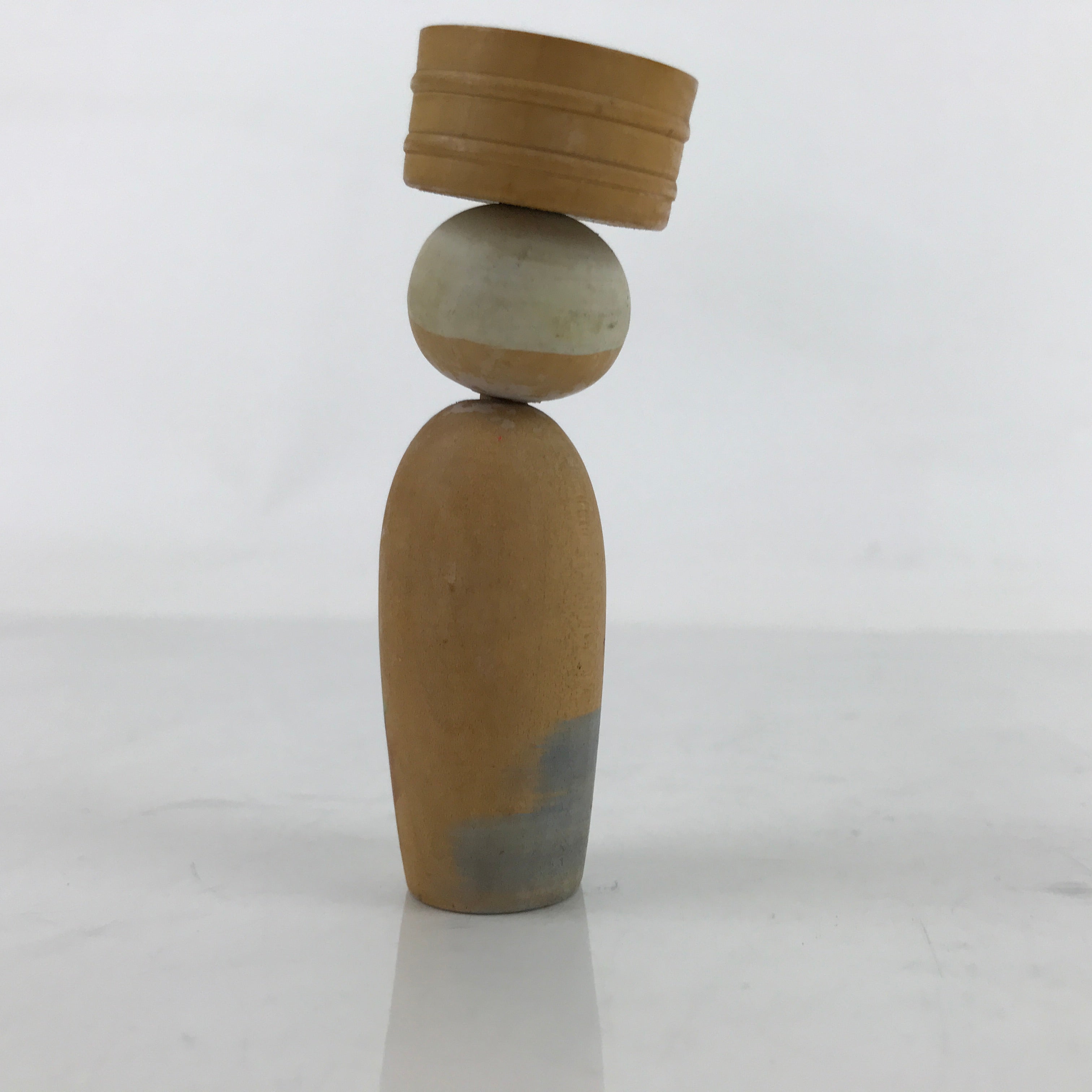 Japanese Wood Kokeshi Doll Vtg Bobblehead Lighthouse Watakanojima Folk Art KF715