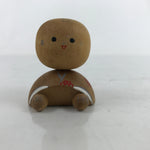 Japanese Wood Kokeshi Doll Vtg Crawling Baby Red Traditional Toy Folk Art KF708