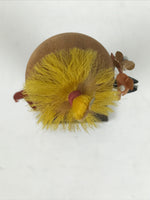 Japanese Wood Kokeshi Doll Vtg Figurine Girl Kimono Flower Washi Paper KF751