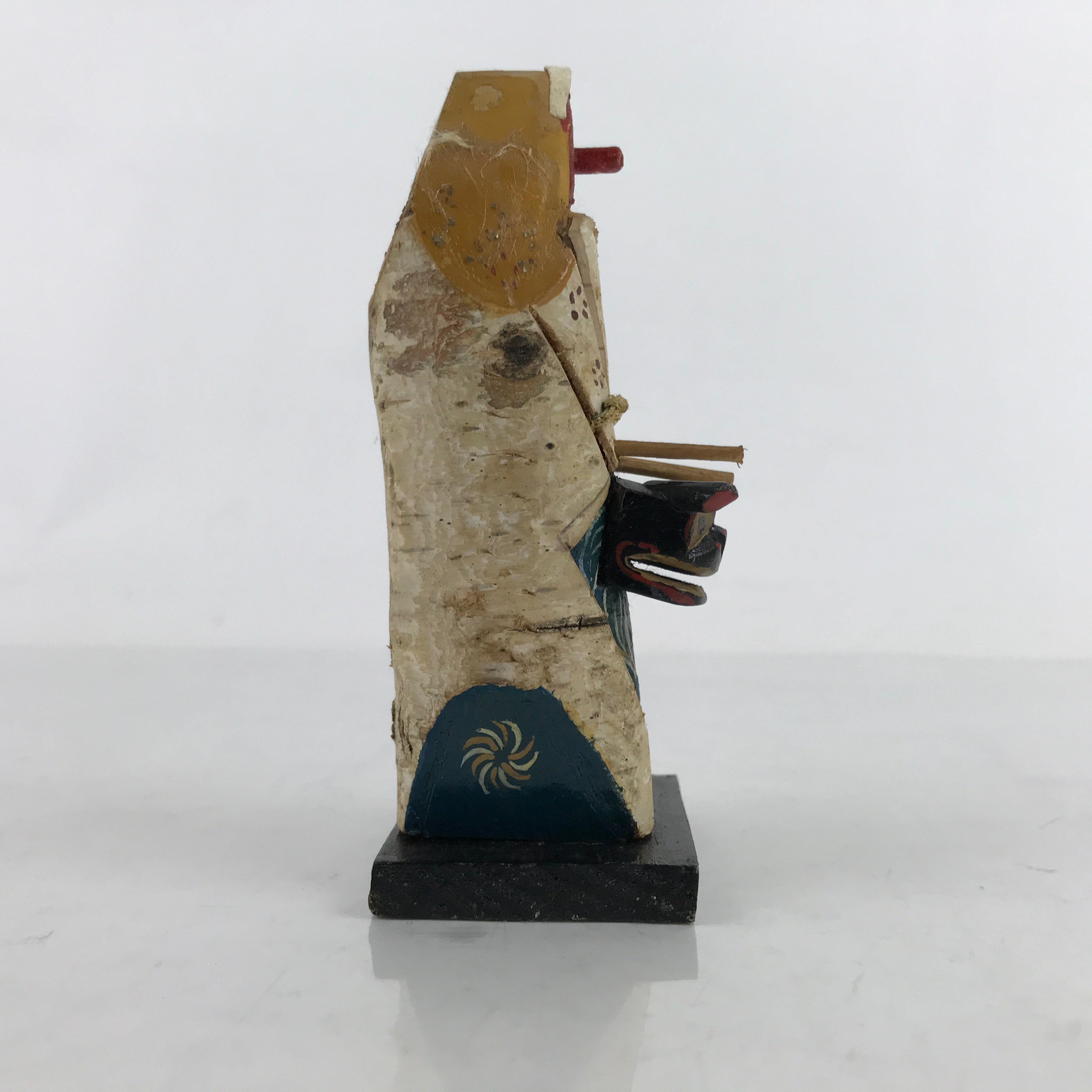 Japanese Wood Kokeshi Doll Vtg Furukawa Sugo Lion Dance Shishimai Folk Art KF712