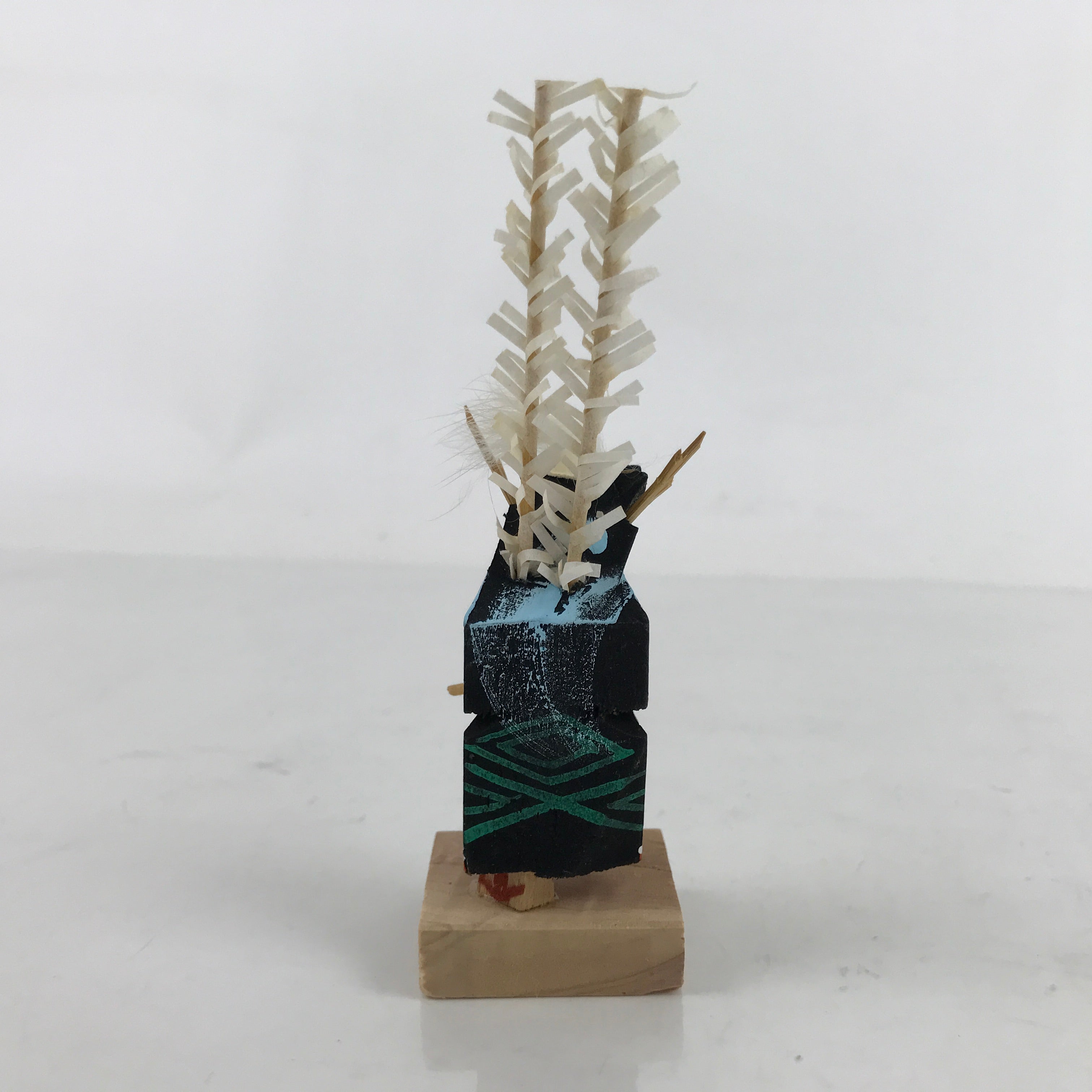 Japanese Wood Kokeshi Doll Vtg Iwate Hanamaki Lion Dance Shishi Odori KF713