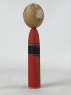 Japanese Wood Kokeshi Doll Vtg Red Black Gold Folk Art Toy Decoration KF679