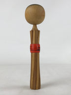 Japanese Wood Kokeshi Doll Vtg Red Obi Folk Art Toy Decoration KF680