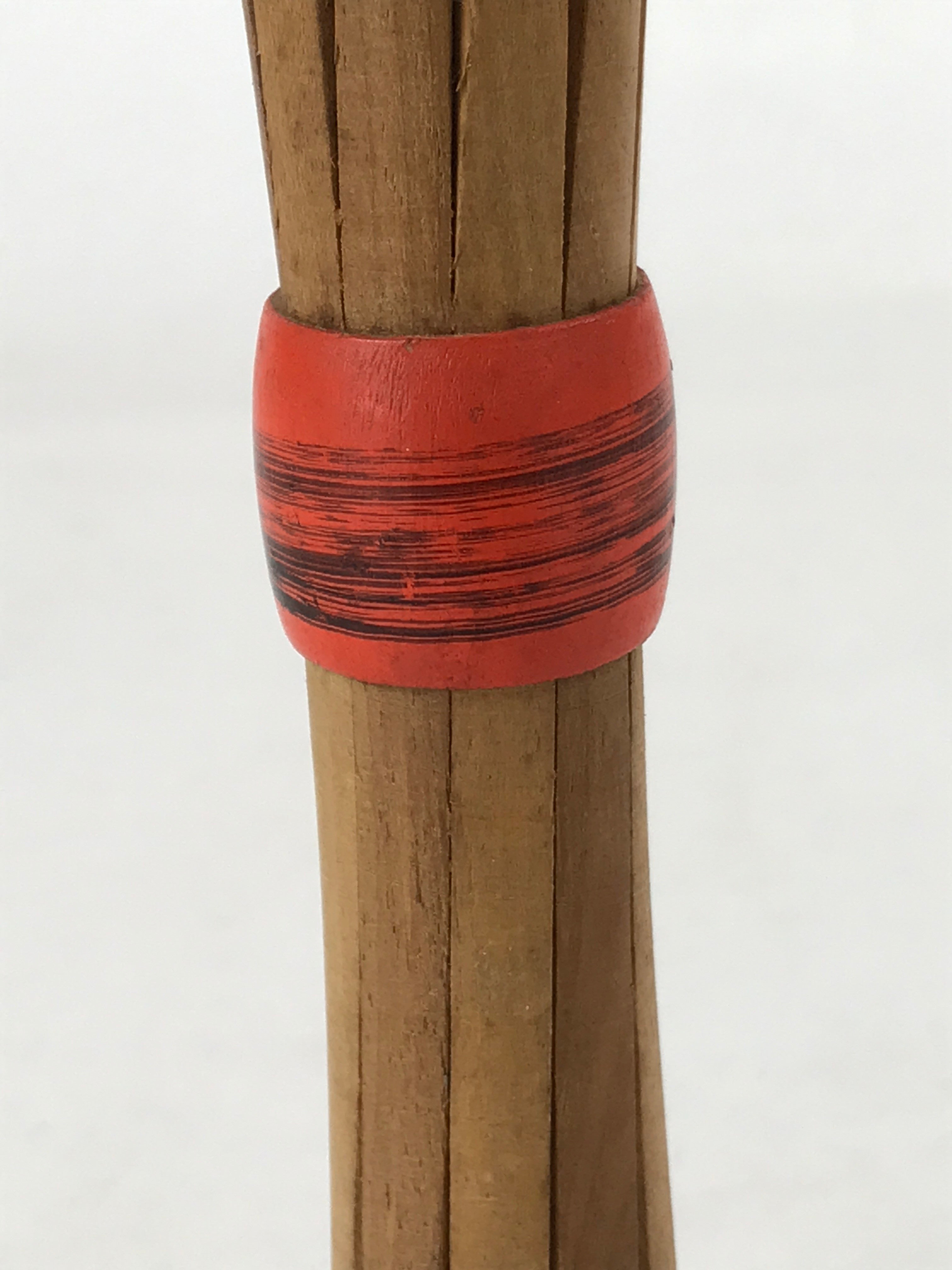 Japanese Wood Kokeshi Doll Vtg Red Obi Folk Art Toy Decoration KF680