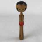 Japanese Wood Kokeshi Doll Vtg Red Obi Folk Art Toy Decoration KF680