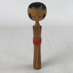 Japanese Wood Kokeshi Doll Vtg Red Obi Folk Art Toy Decoration KF680