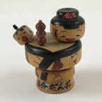 Japanese Wood Kokeshi Doll Woman Kid Dango Vtg Figurine Folk Art Toy KF667