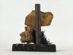 Japanese Wood Kokeshi Doll Woman Wood Carrier Vtg Folk Art Decoration KF676