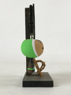 Japanese Wood Kokeshi Dolls Hanging Swinging Vtg Folk Art Decoration Green KF672